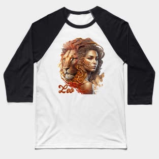 Leo Zodiac Sign Woman Baseball T-Shirt